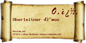 Oberleitner Ámos névjegykártya